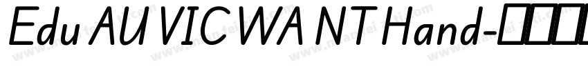 Edu AU VIC WA NT Hand字体转换